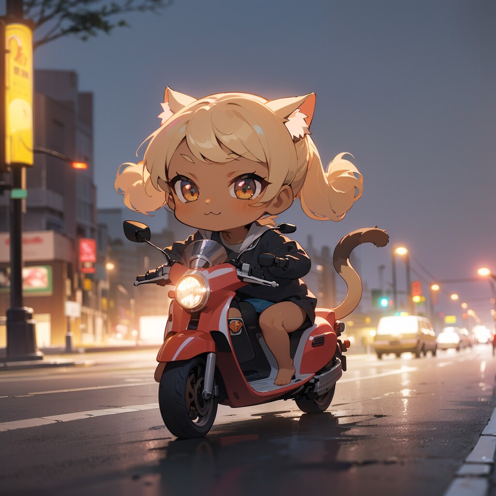 闇夜を爆走する黒ギャル