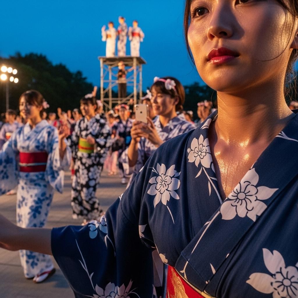 季節外れに盆踊り