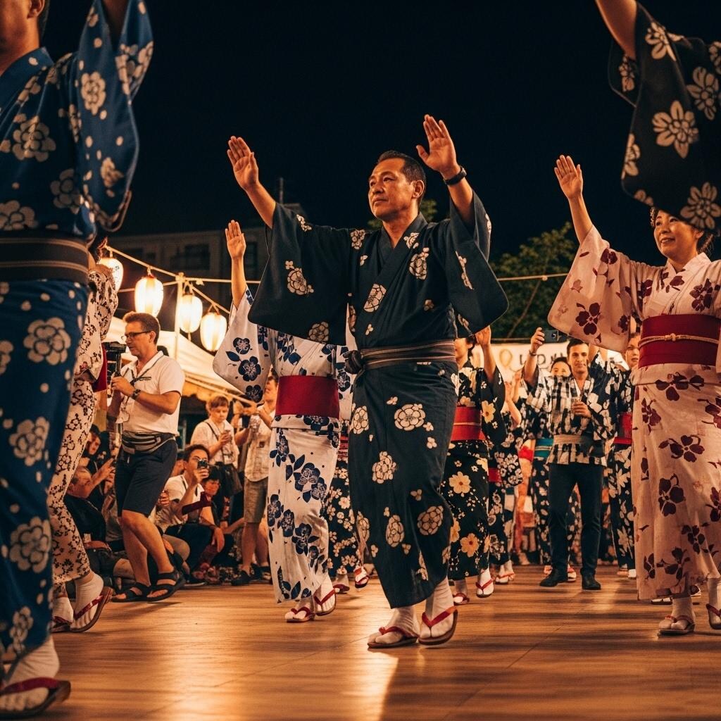 季節外れに盆踊り