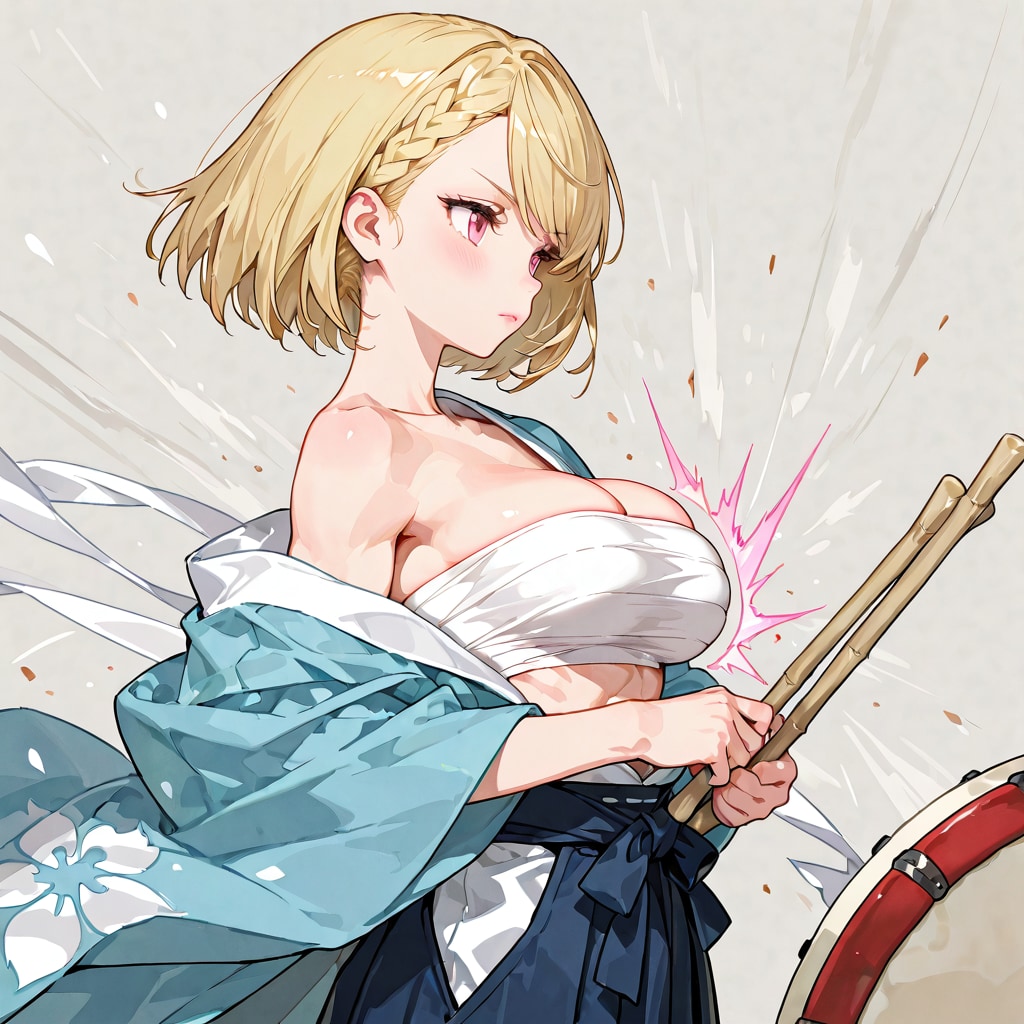 和太鼓を揺らす