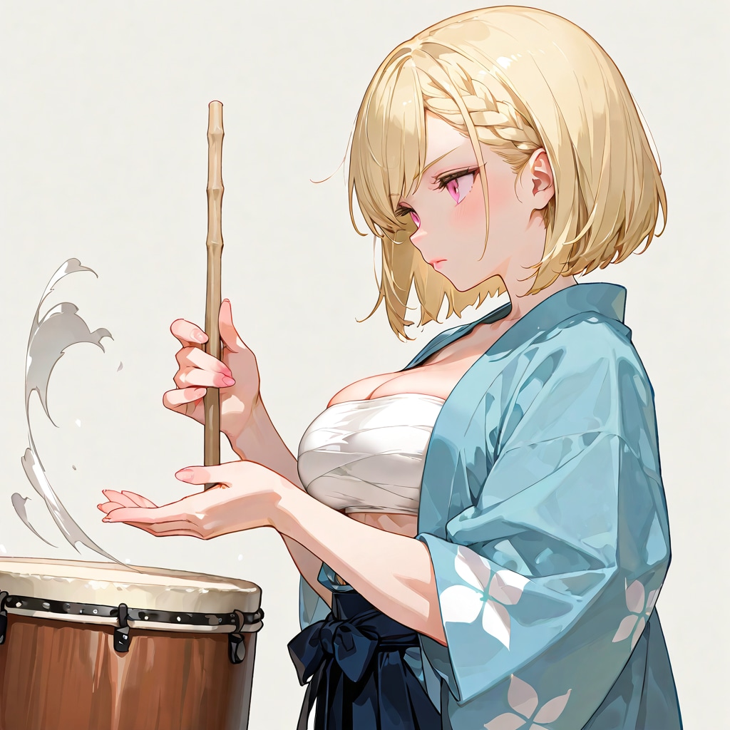 和太鼓を揺らす