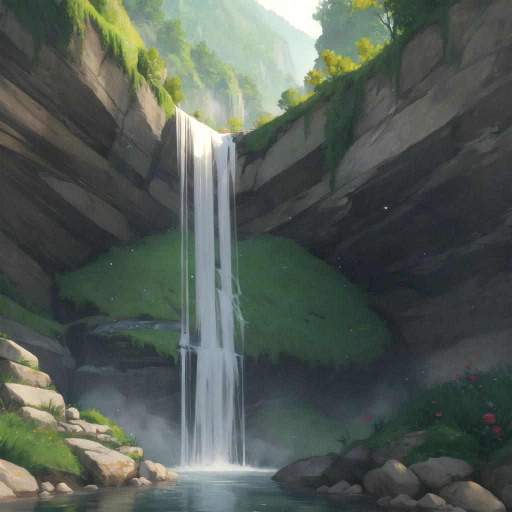 滝 | の人気AIイラスト・グラビア