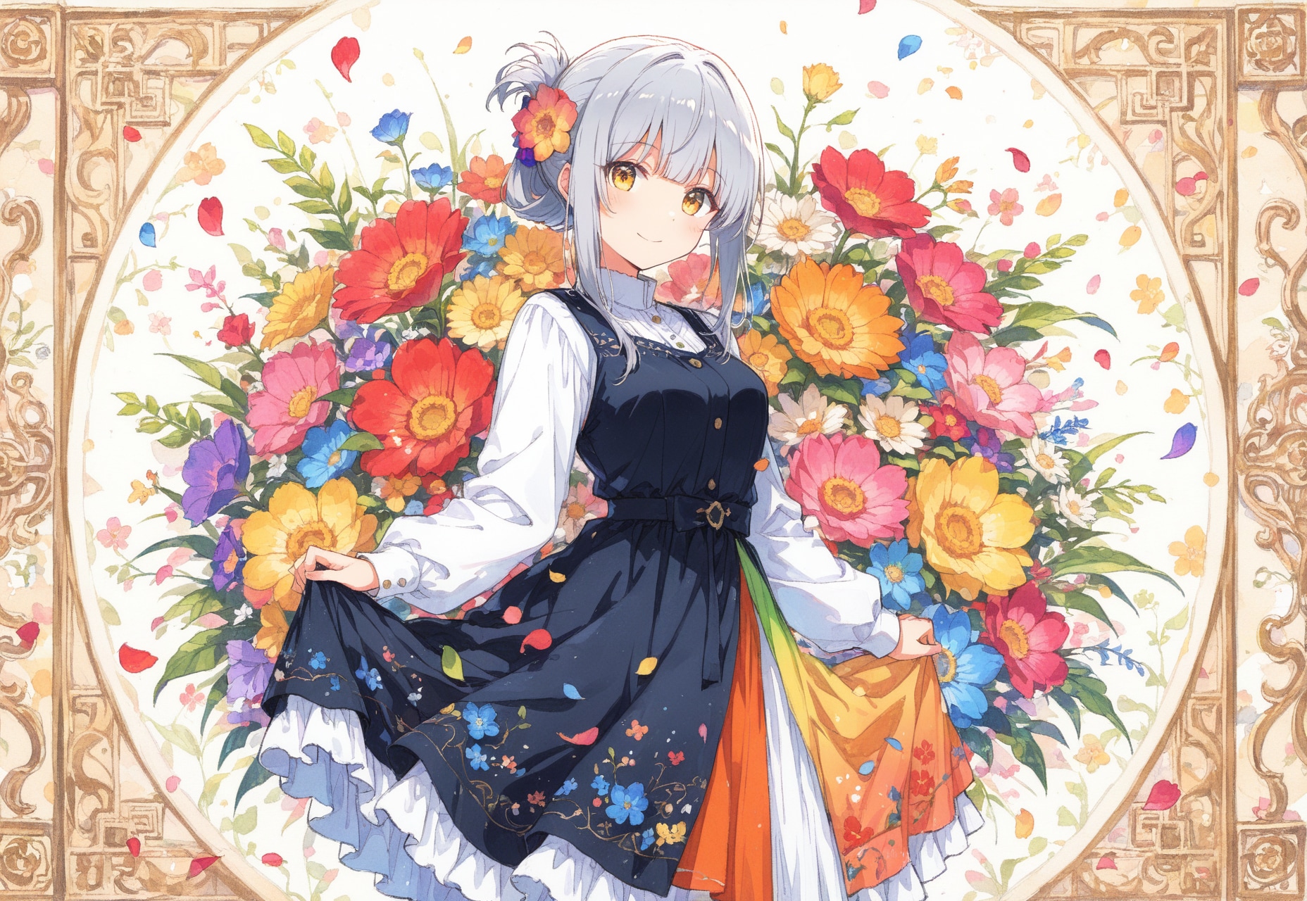 看板娘　flowers