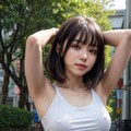 white tanktop armpit 7枚目