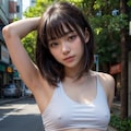 white tanktop armpit 11枚目
