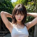 white tanktop armpit 12枚目
