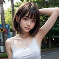 white tanktop armpit 3枚目