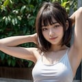 white tanktop armpit 2枚目
