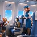 エルフ航空のCAと修学旅行子猫たちの空の旅 2枚目