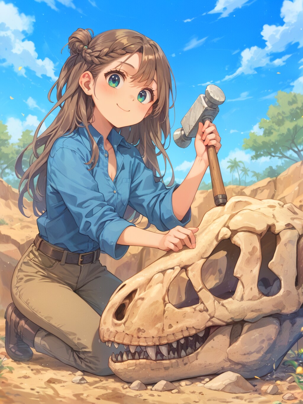 化石発掘