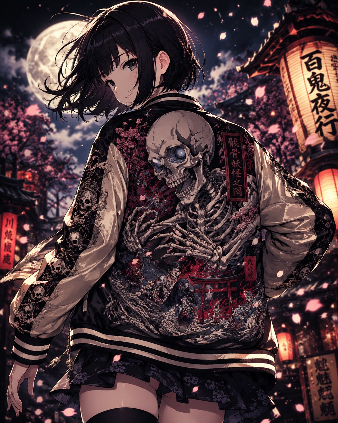 スカジャンを着ている女の子