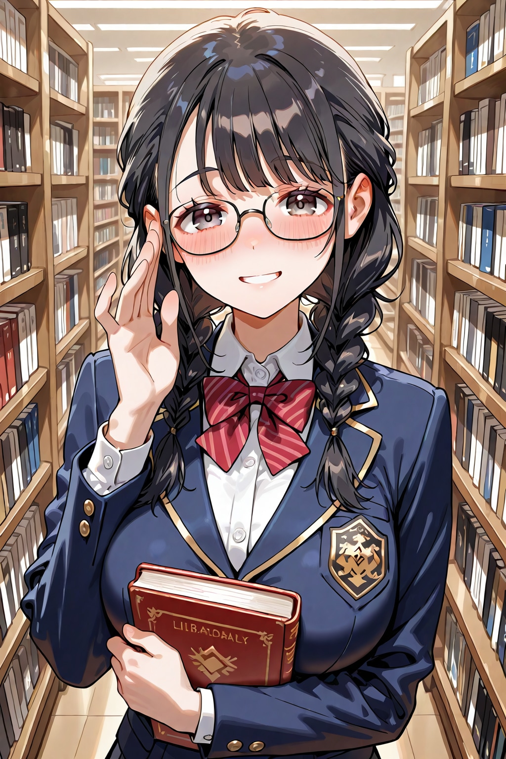 図書室とメガネ少女（BONSAI）