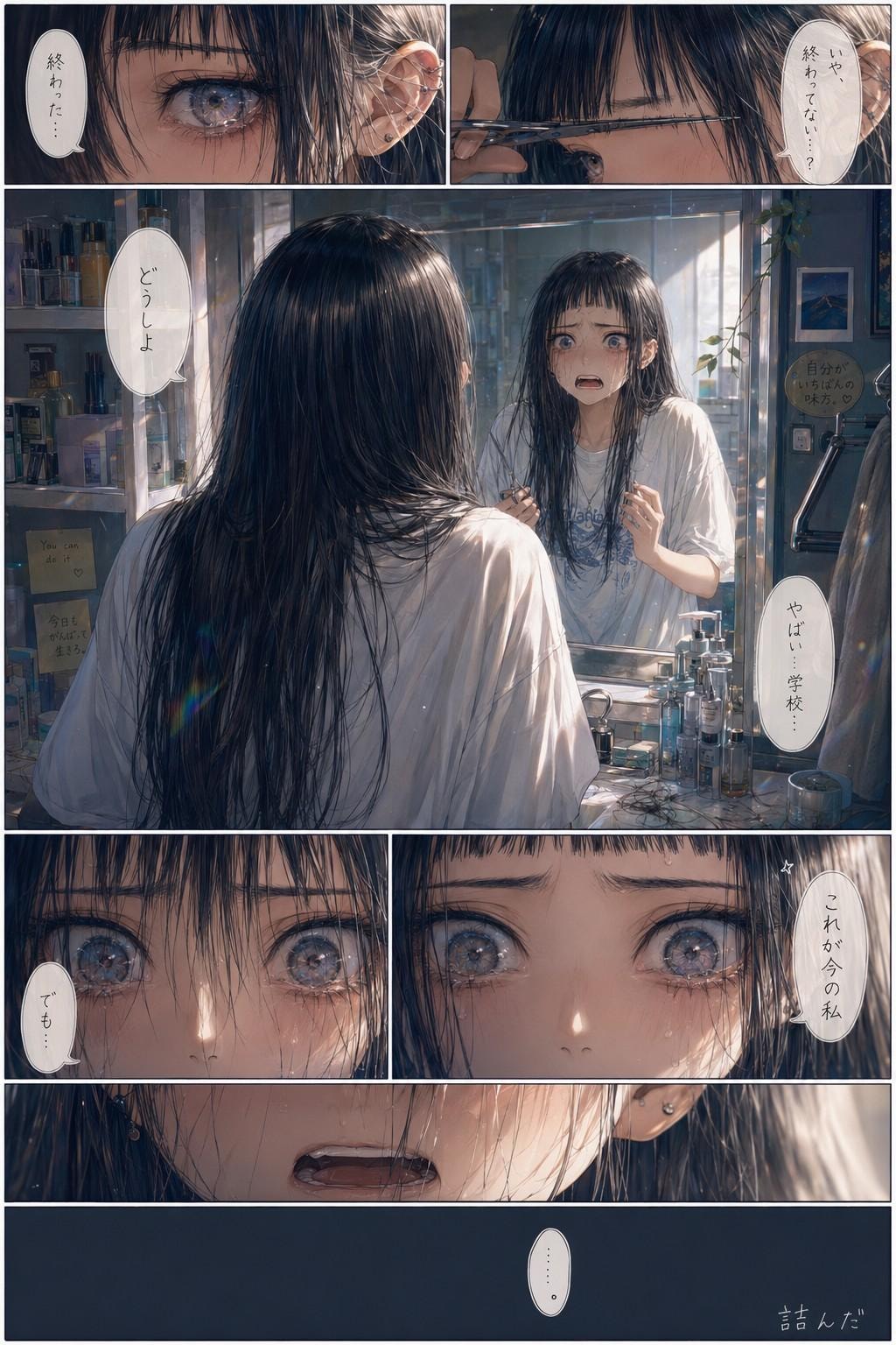 【漫画】セルフカット