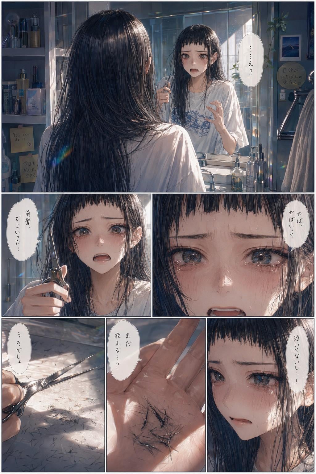 【漫画】セルフカット