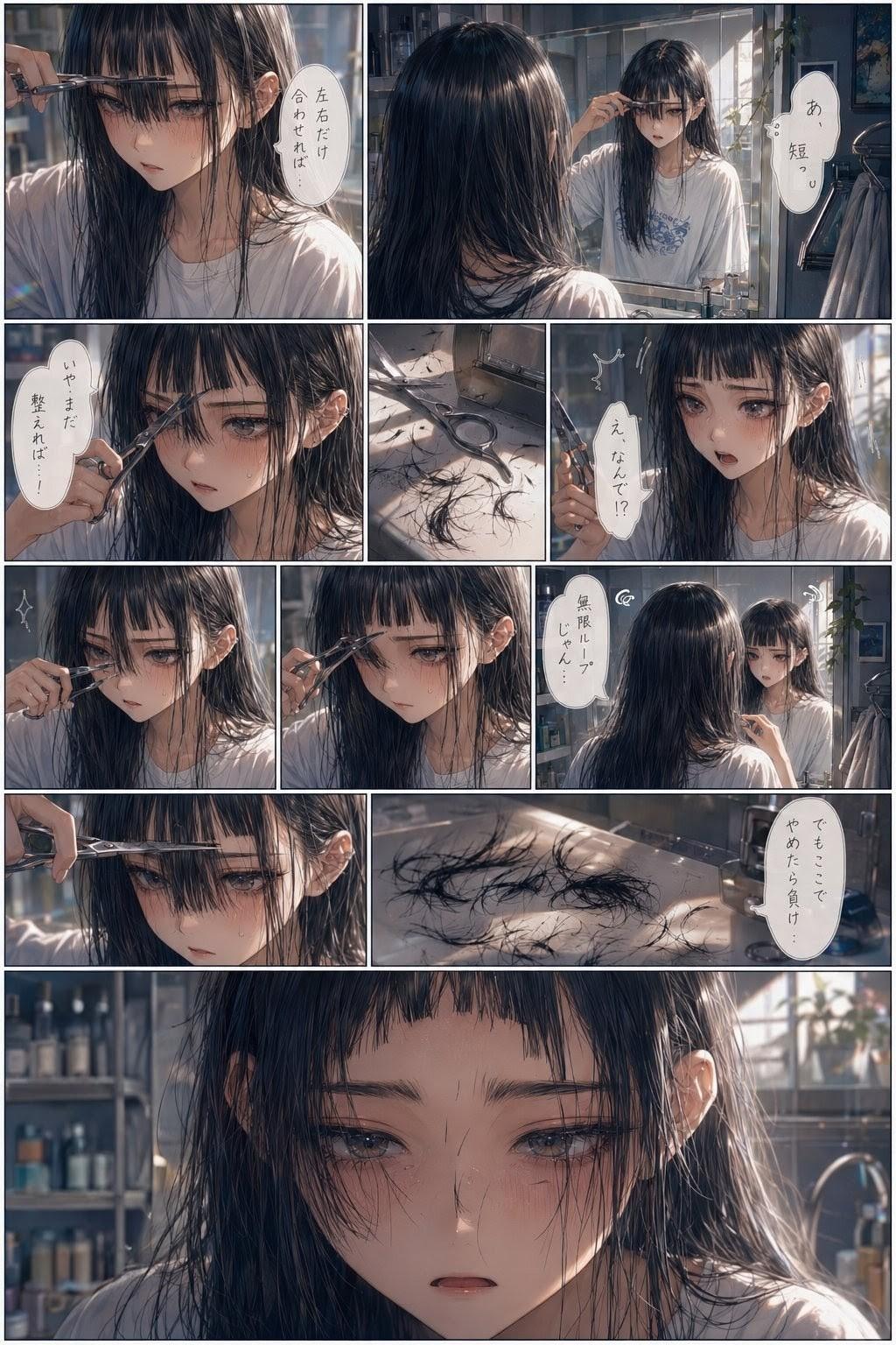 【漫画】セルフカット
