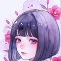 watercolor, girl, flower 8 3枚目