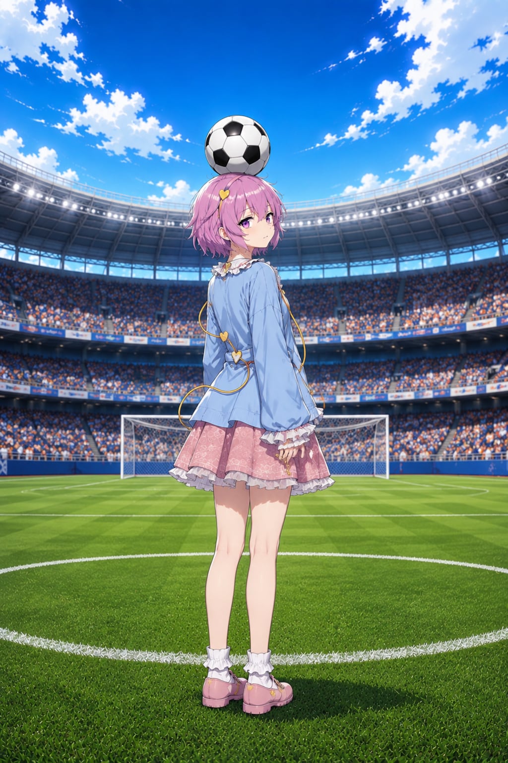 ボールを頭に乗せるさとりちゃん