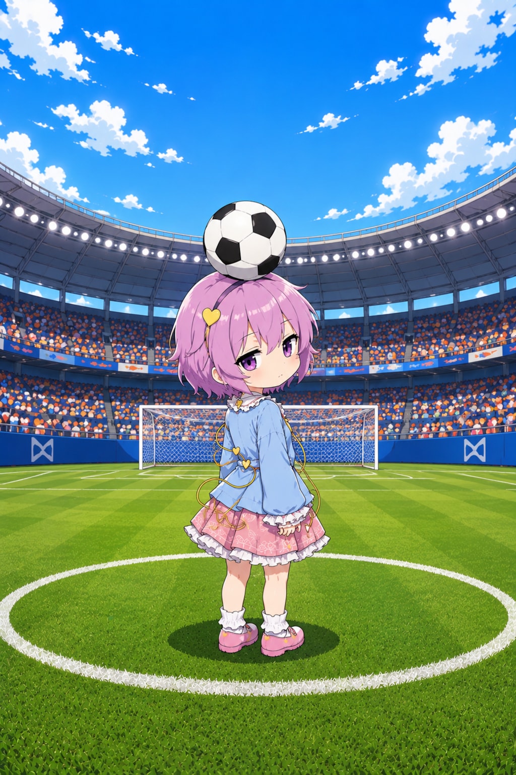 ボールを頭に乗せるさとりちゃん