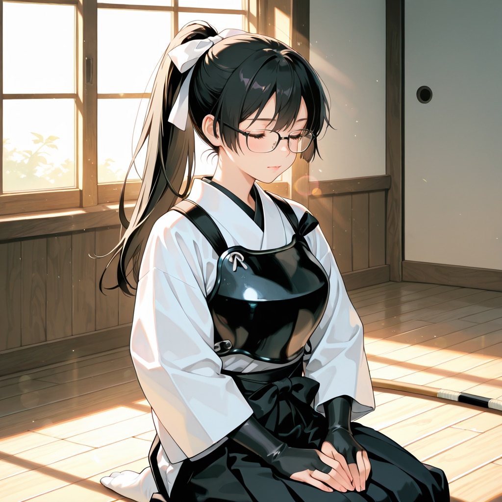 詩織ちゃん、弓道に挑戦