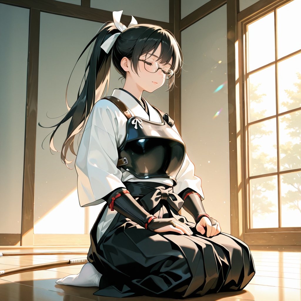 詩織ちゃん、弓道に挑戦 | の人気AIイラスト・グラビア