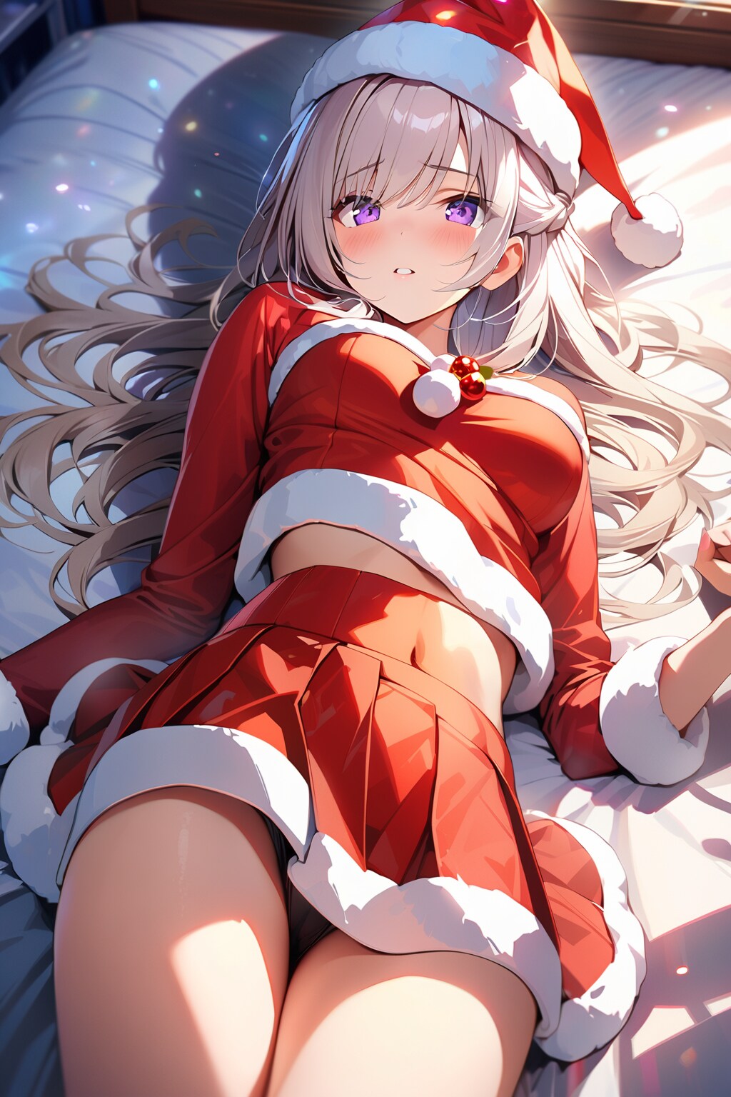 (743HQ)銀髪ちゃんクリスマス | の人気AIイラスト・グラビア