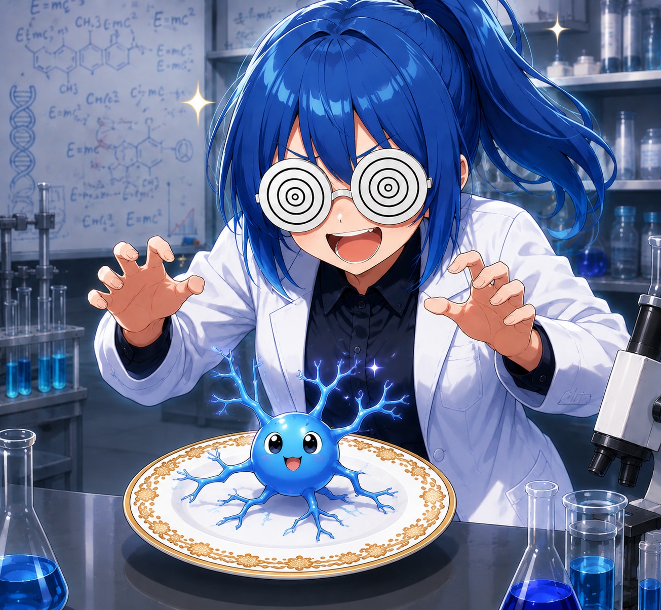 青ぽに博士と 謎のお皿