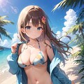 彼女が水着に着替えたら 2枚目