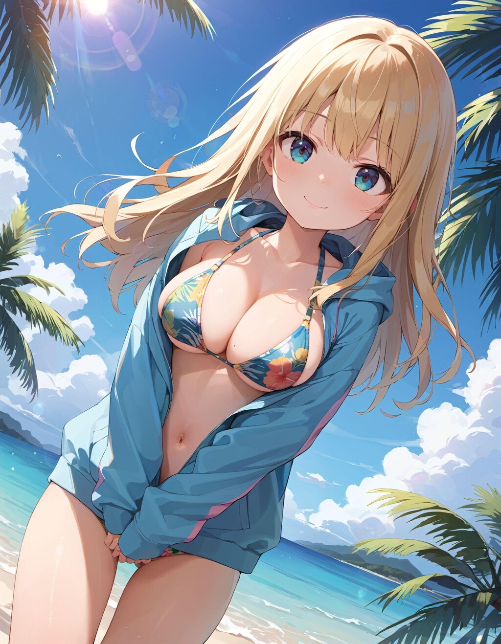 彼女が水着に着替えたら