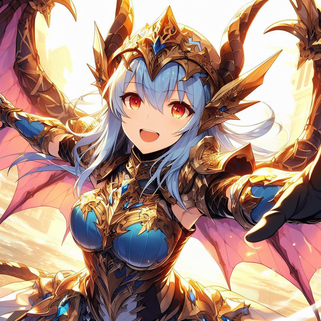 大空を羽ばたく竜騎士