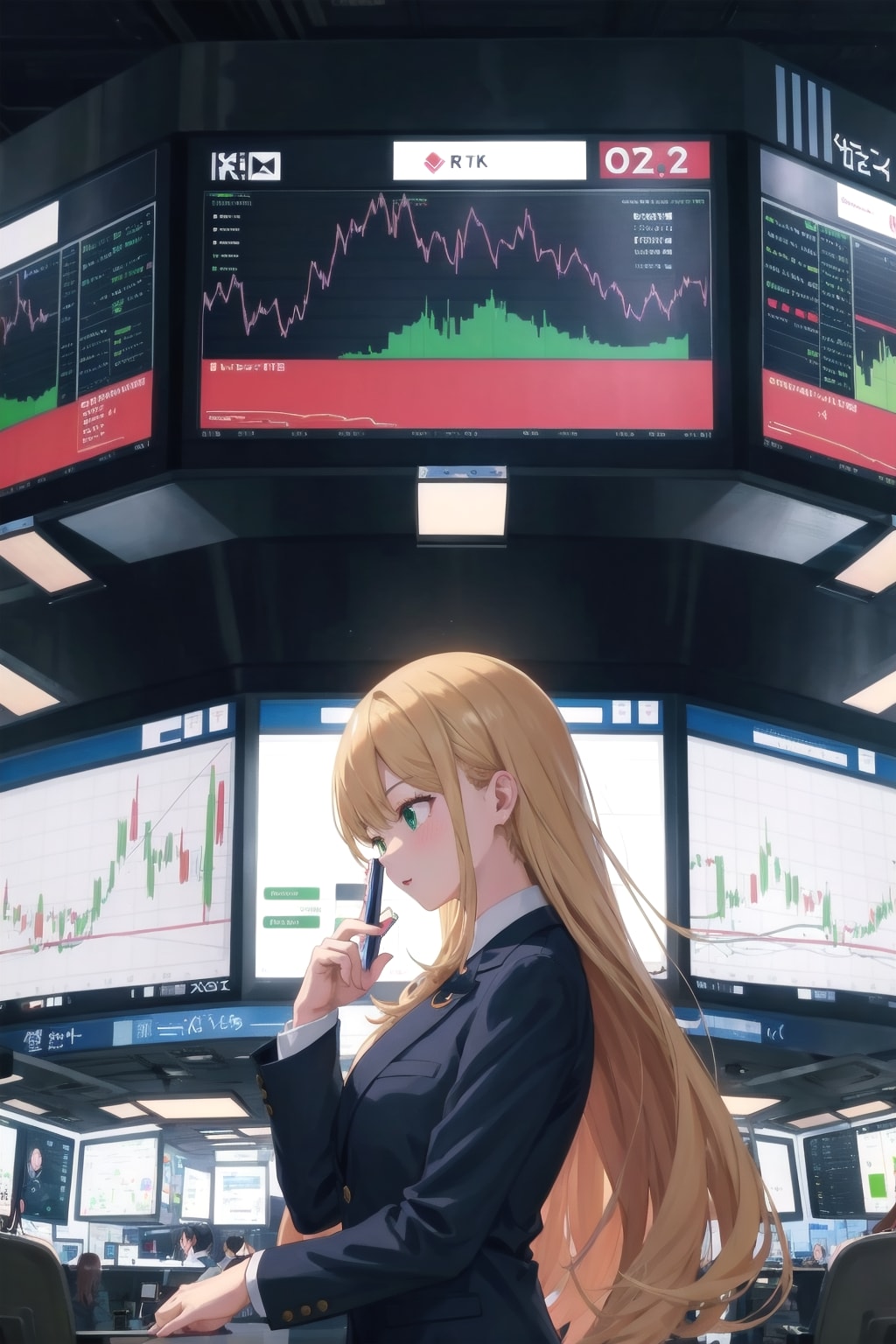 株式市場のトレーダーさん | の人気AIイラスト・グラビア