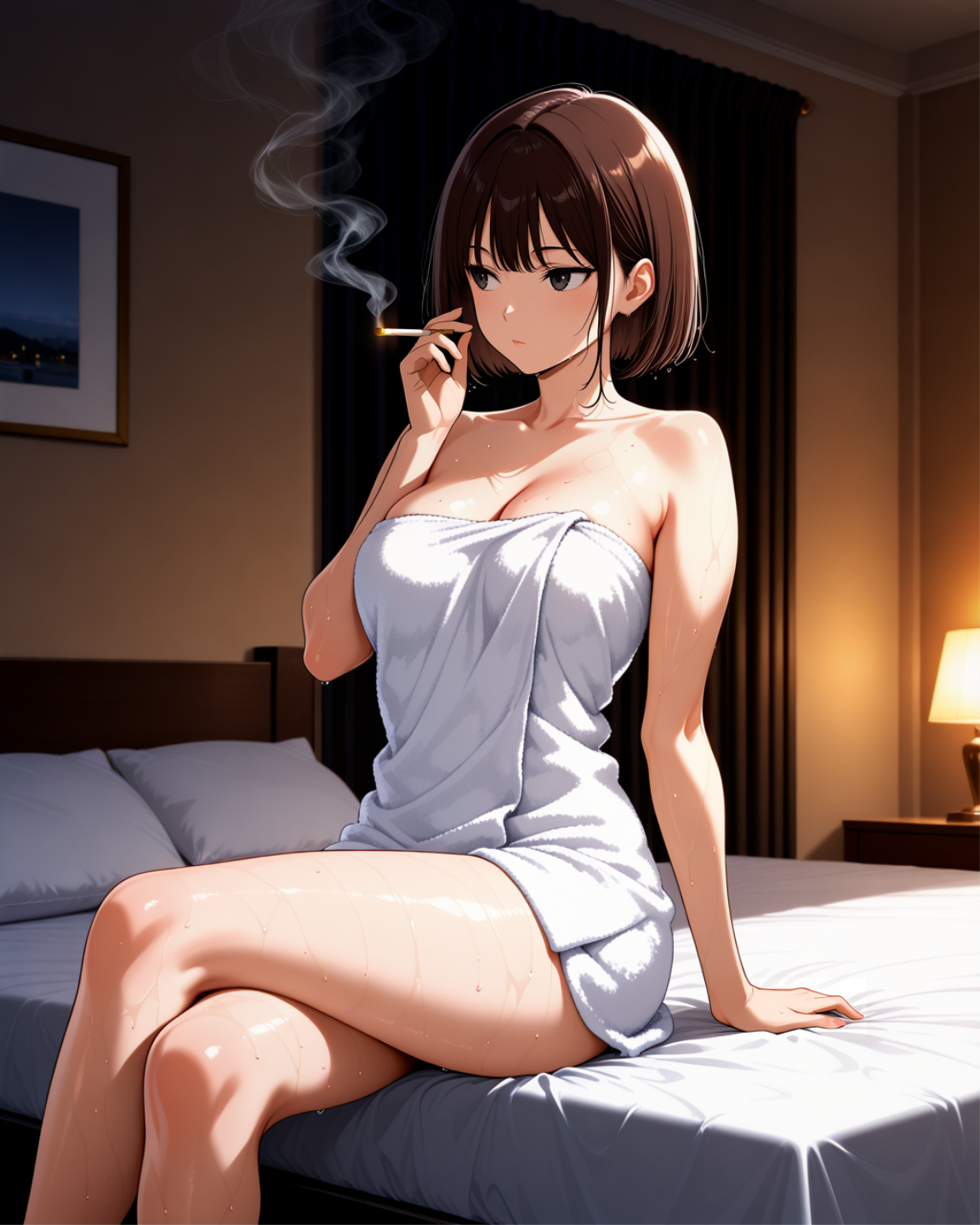 風呂上がりの一服