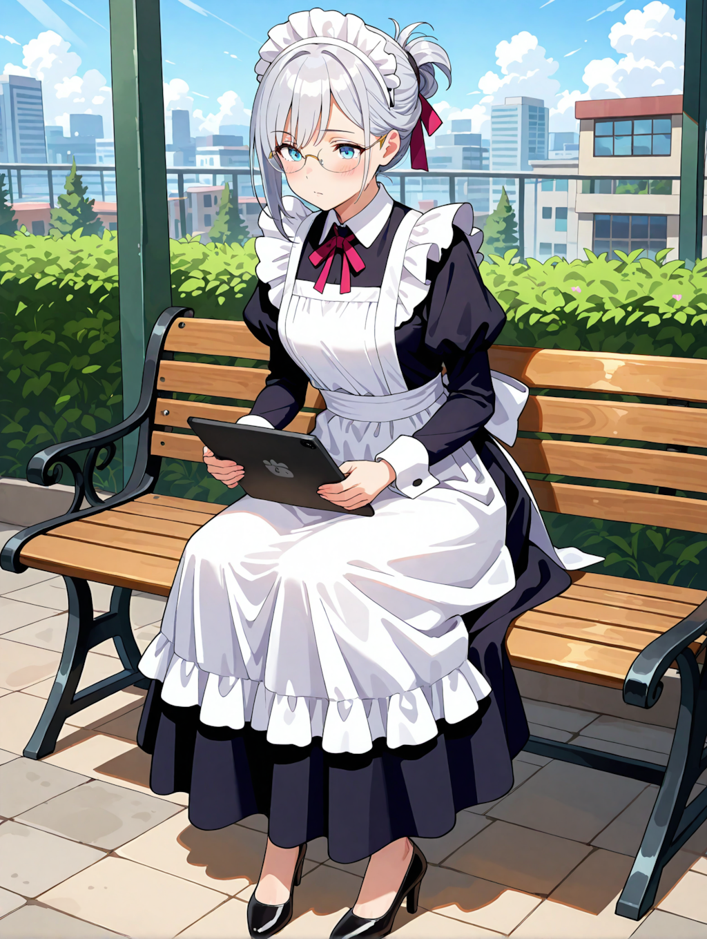 会社のビルの屋上の露峰さん