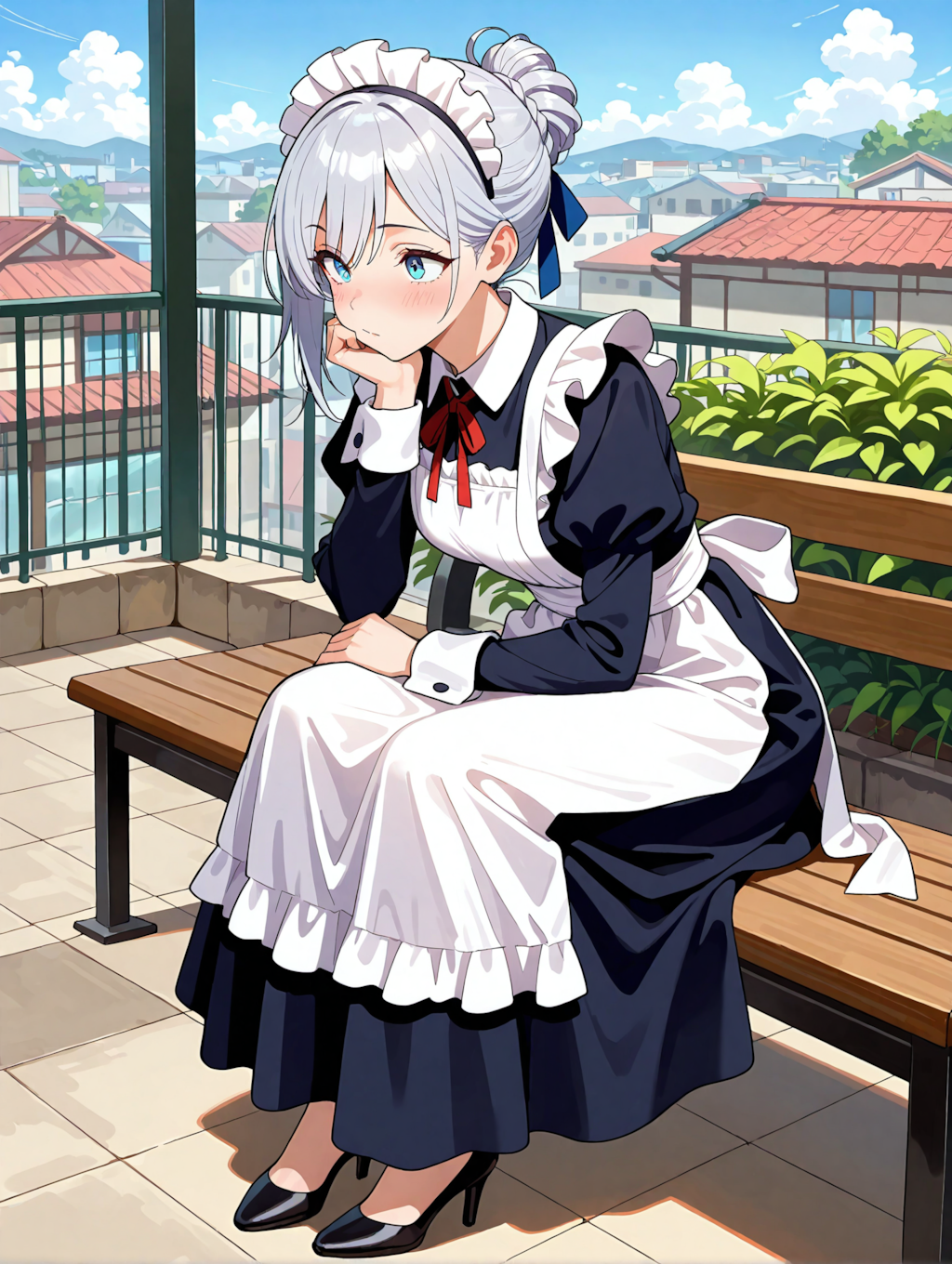 会社のビルの屋上の露峰さん