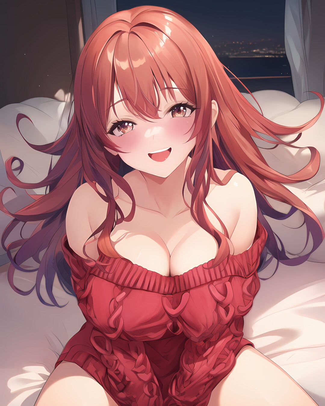 🌙バレンタイン限定ニット❤️お風呂上がりのリラックスタイム💤