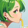 喉を潤すちよるちゃん 2枚目