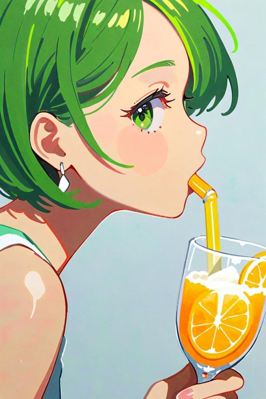 喉を潤すちよるちゃん