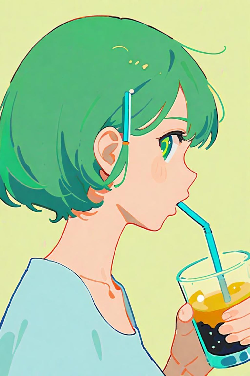 喉を潤すちよるちゃん