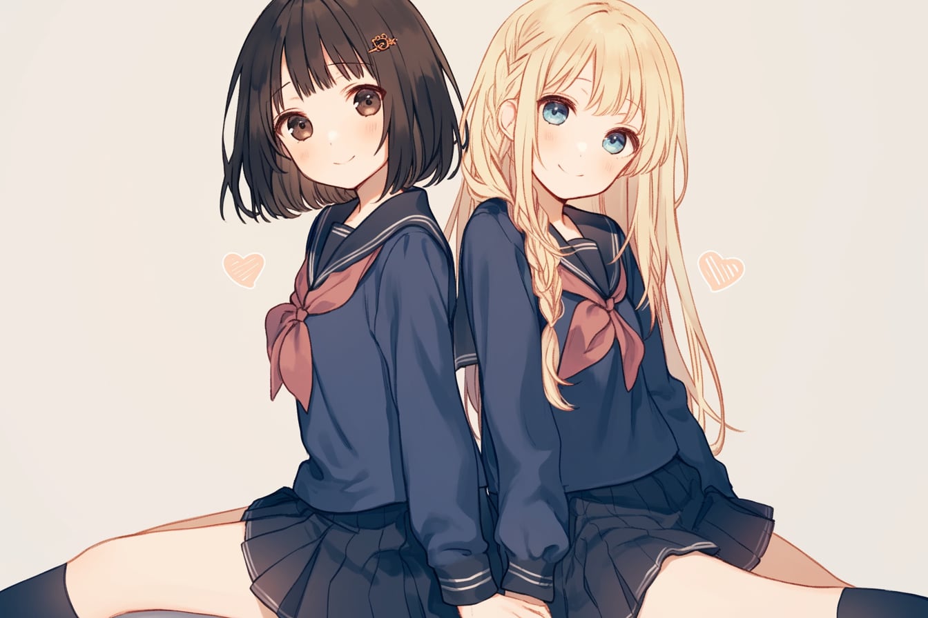 二人のJK292 | の人気AIイラスト・グラビア