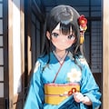 着物の女の子 2枚目
