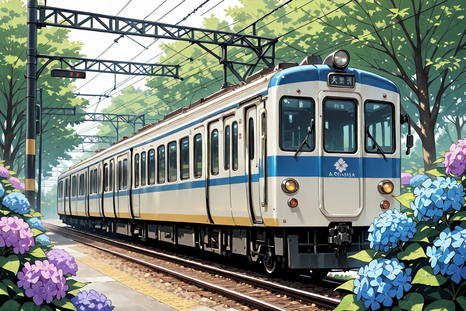 アジサイ電車