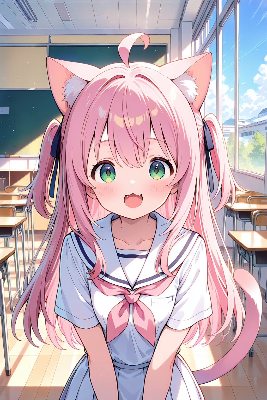 猫娘😻入学式 | の人気AIイラスト・グラビア
