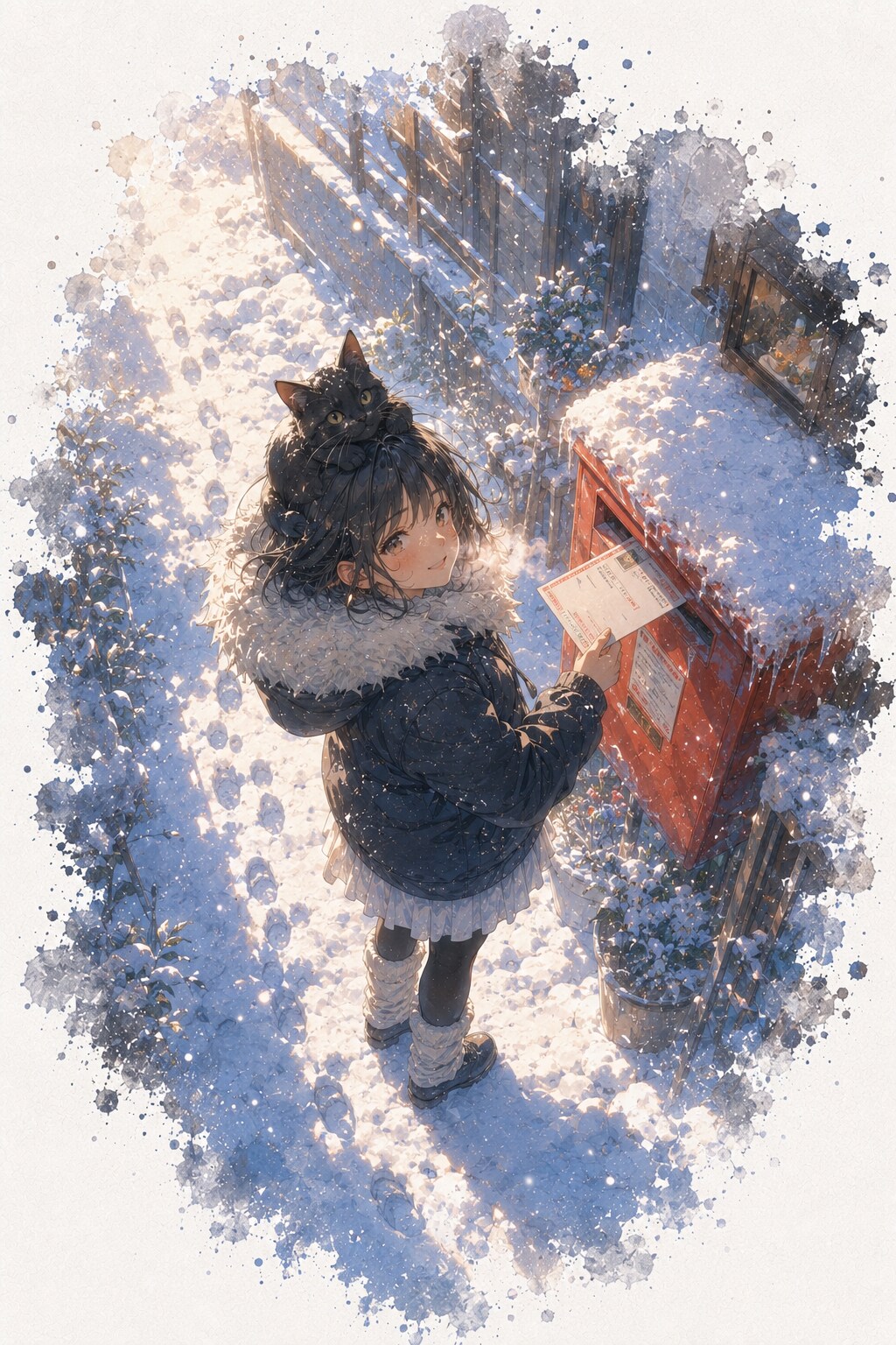 冬、もこもこ