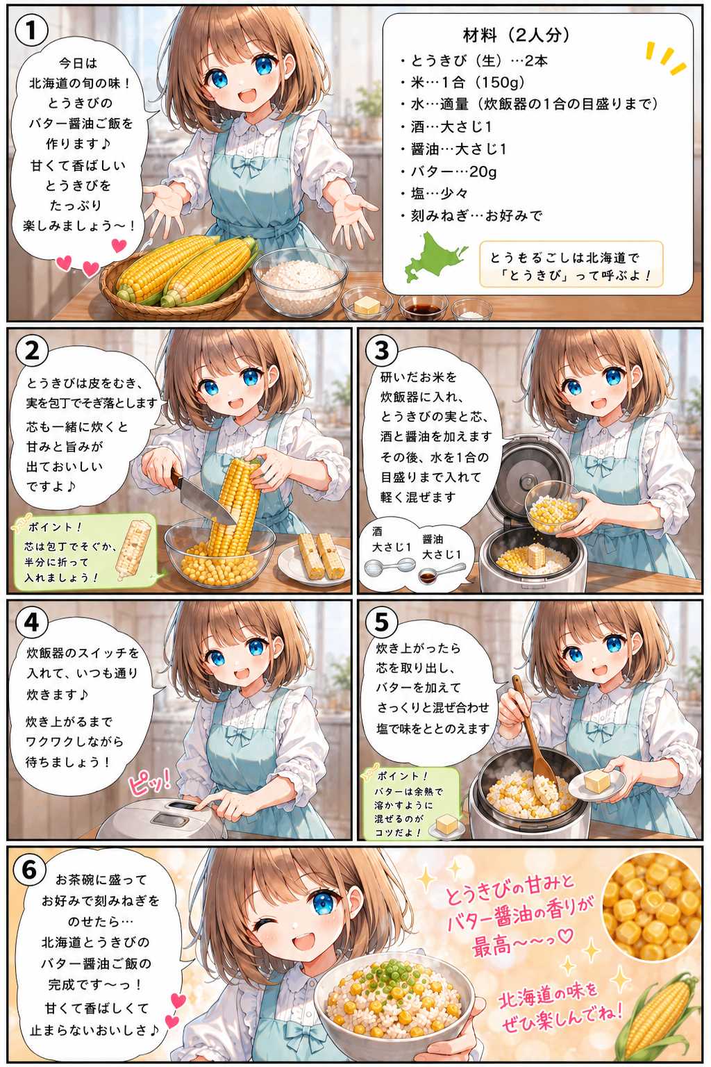 とうきびのバターしょうゆご飯