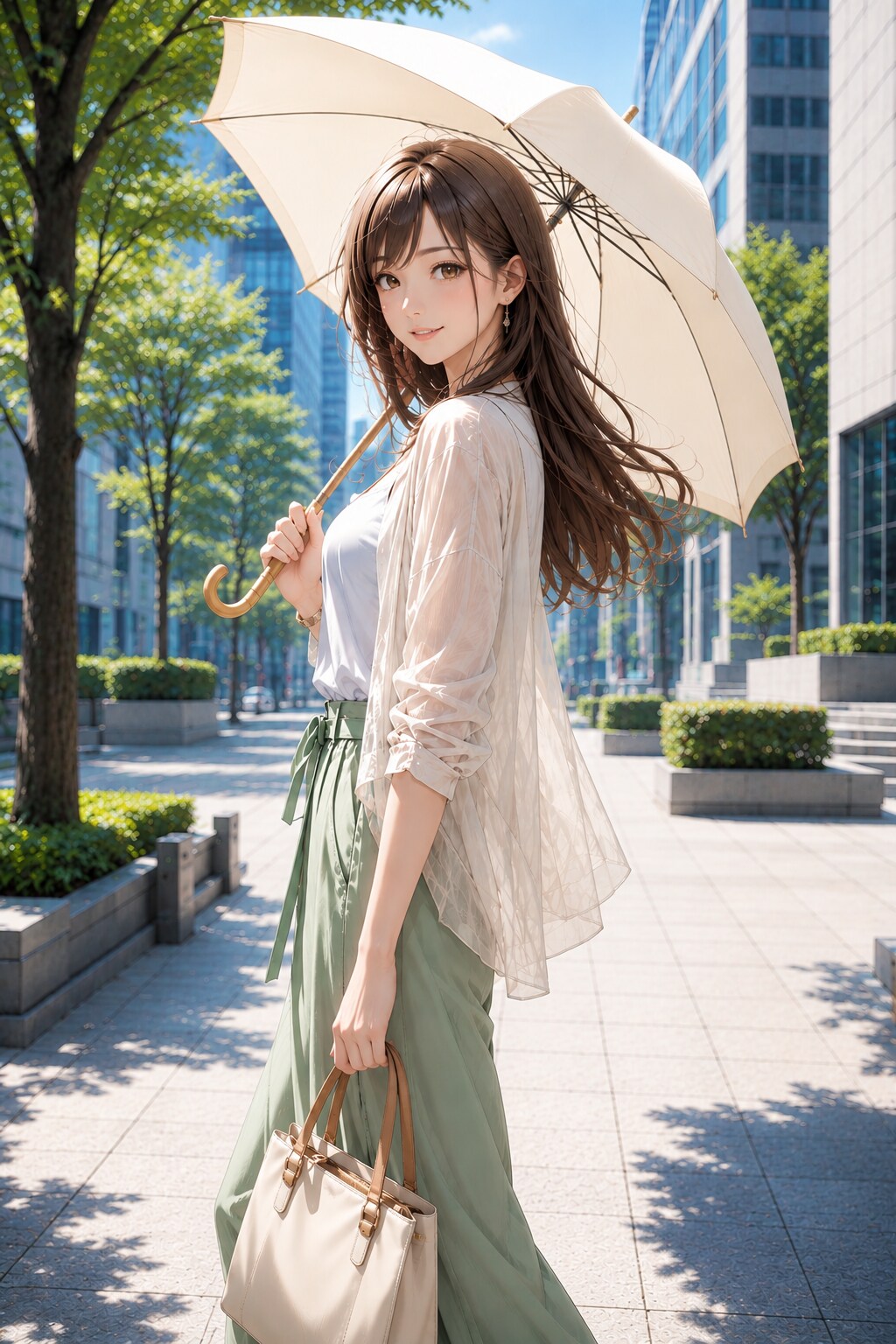 ひかえめな笑顔がかわいいおねえさん