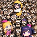 タヌキと女の子 2枚目