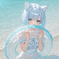 海と浮き輪と猫耳 3枚目