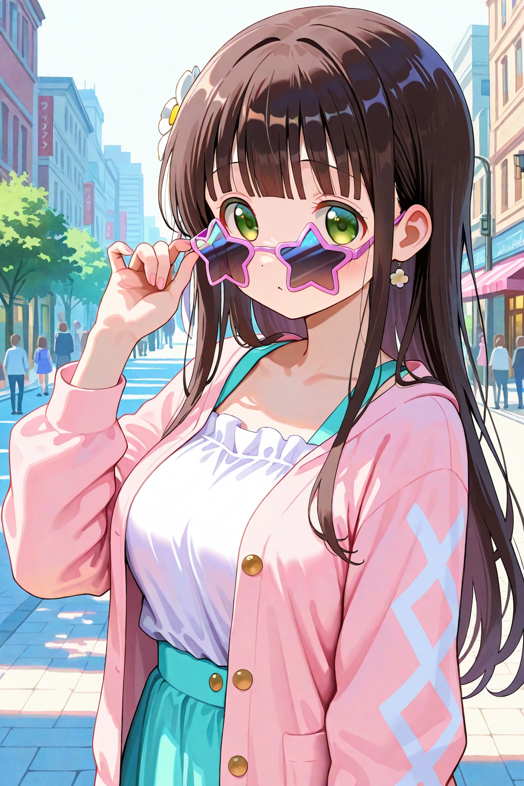 星形サングラスをする千夜ちゃん