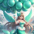 第9の風船天使 青緑風船のマーメイドバルーン 10枚目
