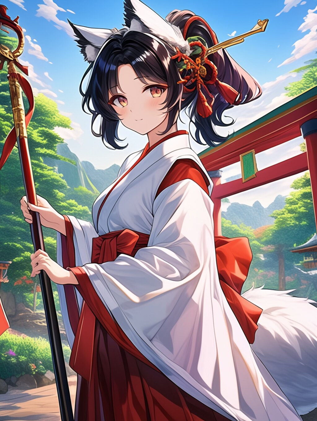 お稲荷様のお掃除