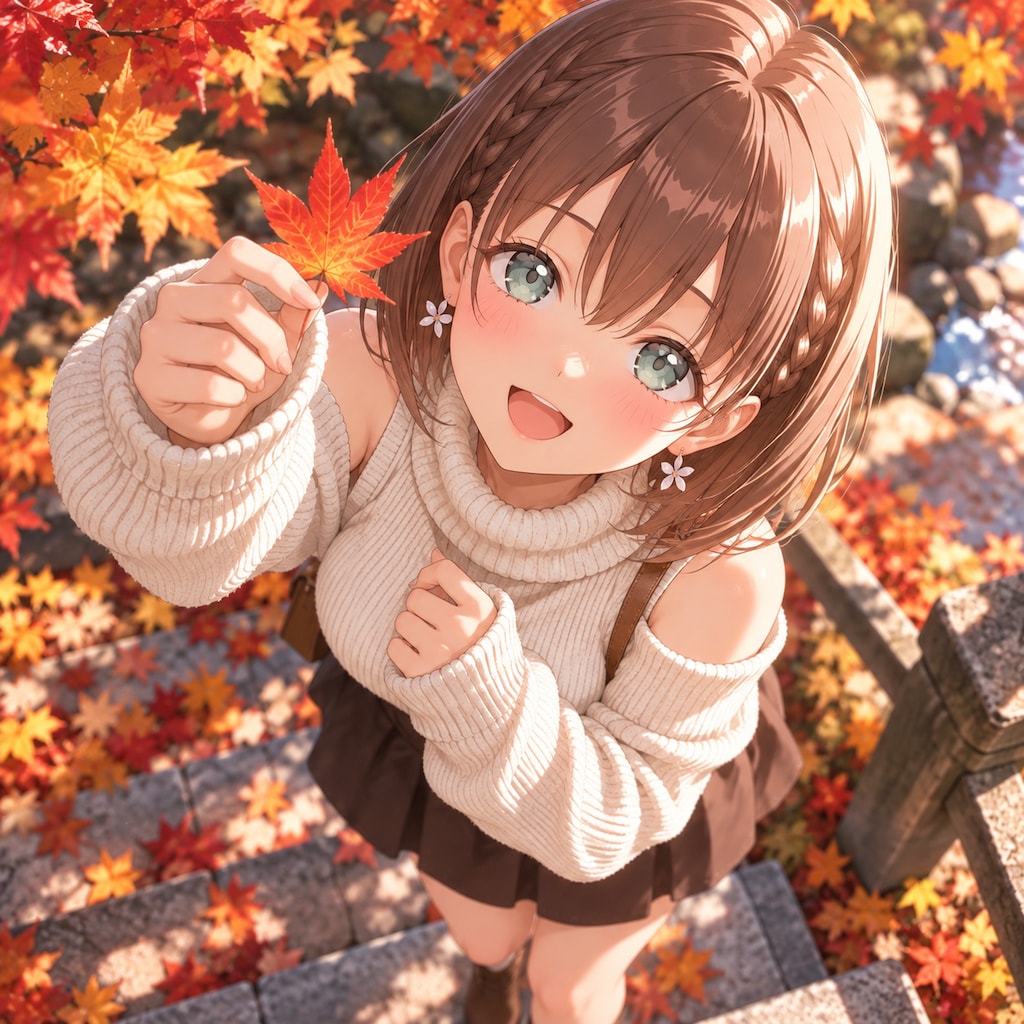 「ほら、みて！真っ赤！」